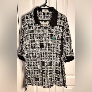 Titleist by Corbin Black White Collared 100% Cotton Polo Golf Shirt Mens XL Logo